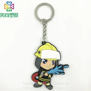 PVC软胶消防员钥匙链 微量射出消防员钥匙链 PVC消防员钥匙链