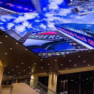海口万达商场天幕屏 曲面屏 异形柔性屏定制厂家—华信通