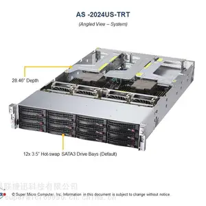 超微2024US-TRT 双路AMD EPYC 128核服务器 模拟仿真 IPFS HPC