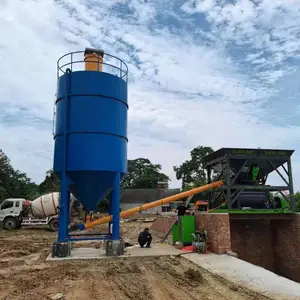100吨散装水泥罐定制安装，鑫中顺搅拌站水泥罐制作，四川水泥罐