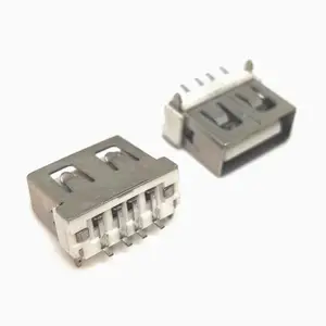 mini USB母座短体 mini180度 卧插 USB连接器 接头