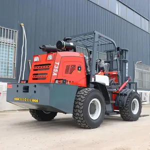 3吨5吨液压搬运车四驱越野叉车吊臂货物堆高车吊叉一体两用车