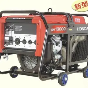本田EM10000单相汽油发电机 220V 8KW电启动双缸发电机带轮大功率
