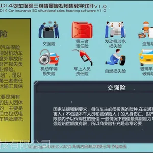 LD14汽车保险三维情景销售教学软件