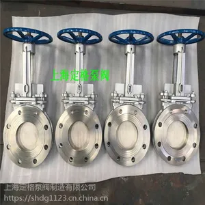 定格 PZ73W-10P DN100 现货 手动不锈钢刀型闸阀 耐磨插板阀