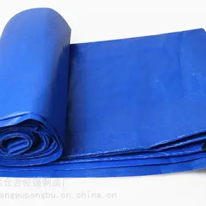 广西南宁篷布加工PE聚乙烯双面覆膜蓝橘蓝白防雨布厂家直销