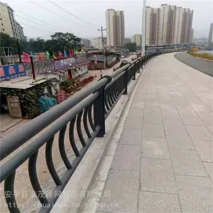 河道桥梁栏杆立柱 碳素复合管隔离栏 套管201不锈钢防护栏