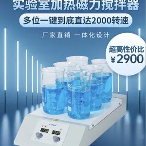 国力天 六位实验室加热磁力搅拌器