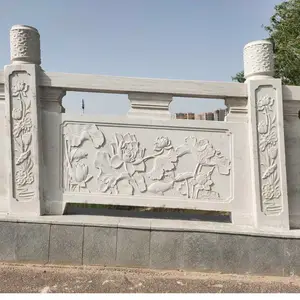 汉白玉桥梁石栏杆 石桥护栏 古典美观 厂家定做 全国发货