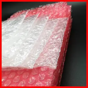 透明防静电气泡袋工厂家现货批发规格尺寸可定制红色防静电气泡袋
