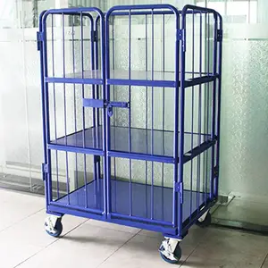东方仓库物流台车_辅成仓储_周转车_拣货车_折叠式_仓储_车间