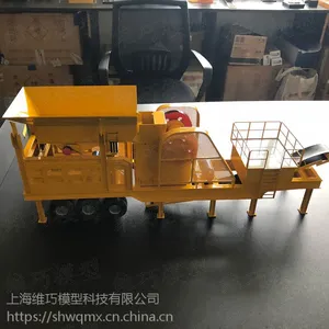 不锈钢金属材质矿山设备模型定制破碎机模型矿石矿山输送模型订做