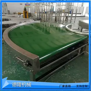 德力机械90度转弯皮带输送机 拐弯输送线 食品转角带式传送机定制