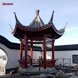 景观古建凉亭 防腐木古建六角亭 凉亭厂家按图纸定制