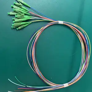 LC/APC12芯绿色连接头束状尾纤 硕信光通