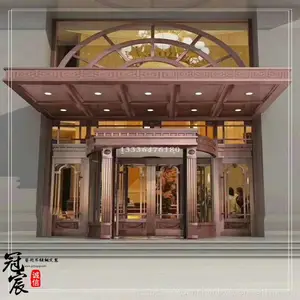 电镀红古铜不锈钢门，不锈钢门折弯成型加工