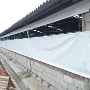 养牛羊场窗帘布安装图 牛场建设安装方法 畜牧场卷帘布定做