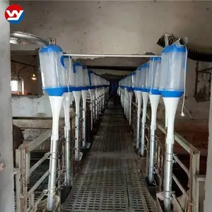猪场育肥加工养殖场自动化料线设备 塞盘链条全自动饲喂系统