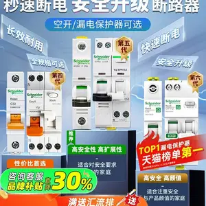 施耐德空气开关官方旗舰店1P+N断路器空开总开2P40 63A漏电保护器