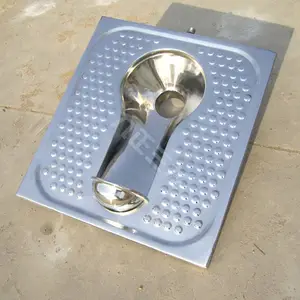 军用不锈钢圆形帽蹲便器 四周防滑