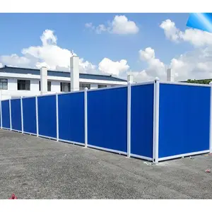 厂家直销 市政工程建筑工地PVC围挡 道路隔离临时施工夹芯板围栏