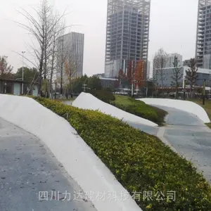 弧形UHPC种植池 月牙型HPC花池 公园混凝土花坛