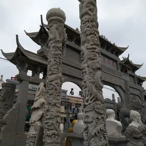 刻龙石柱 华表石柱 刻龙石柱加工厂 华表石柱加工厂 吉庆石雕厂生产加工各种石柱