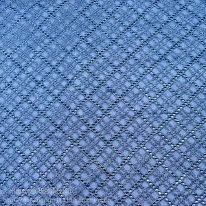 岚尚批发真丝绣花菱形格面料 礼服裙子面料