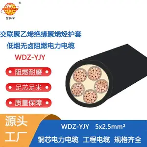 深圳电缆厂家金环宇电线电缆无卤低烟交联电缆WDZ-YJY5*2.5mm2