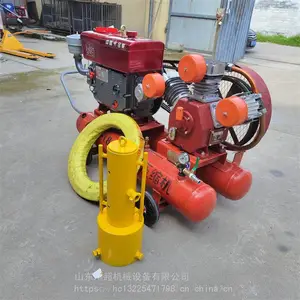 高速护栏防汛打桩机 鸿超两冲程四冲程埋桩机 大功率植桩机