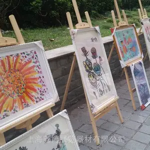 供应1.45M松木画架/木质展示架/抛光实木/三角儿童画架出租