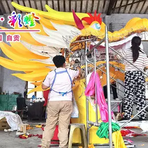 竹筏龙舟彩灯***龙尾花灯发光***龙尾文旅夜游彩灯