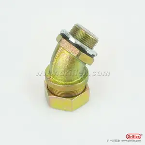 铁镀锌45度金属软管接头外螺纹方帽LTC-31-36