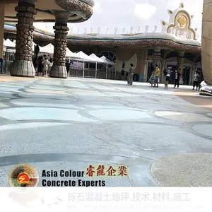 睿龙砾石聚合物绍兴彩色混凝土提高混凝土的装饰性【亚睿中国】