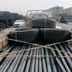 陕 西宝 鸡渭 滨区pe穿线管光缆保护管黑色PE通讯管风力发电大弯头地埋高压电力管
