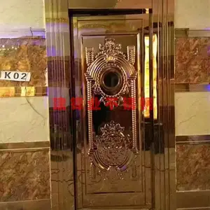 供应2020新款不锈钢玫瑰金KTV门板压花