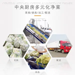 预制菜净菜加工流水线,中央厨房净菜加工设备