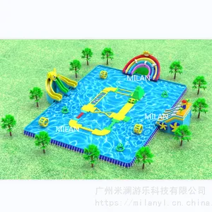 水上乐园家庭互动pvc充气滑梯产品整体方案