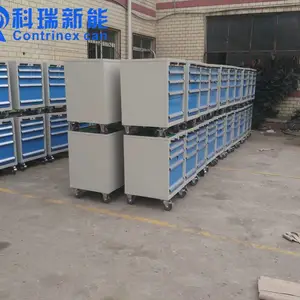 重型五金工具柜 车间工厂 维修用双开门铁皮带抽屉