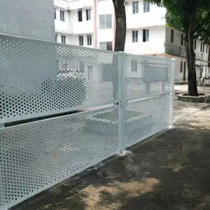 市政工程新式钢板冲孔围挡 板厚1.0施工抗风防护围挡