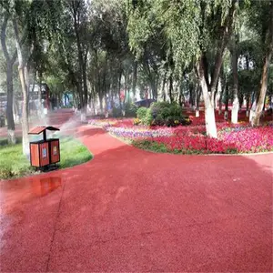 广元市 彩色透水混凝土材料 压模地坪 透水砼材料 透水地坪胶结料厂家