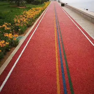彩色透水混凝土路面/彩色透水地坪路面/压花地坪施工厂家