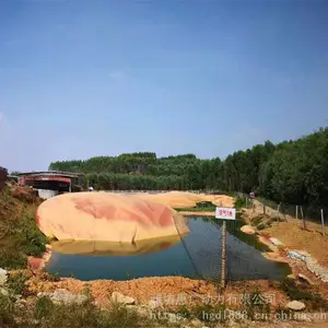 红膜猪粪沼气池价格 400立方红泥软体沼气袋 红泥膜材化粪池