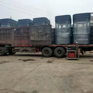 辽阳椭圆岗亭-辽阳保安门卫值班室-不锈钢活动值班室-白钢站台等销售售楼处门岗