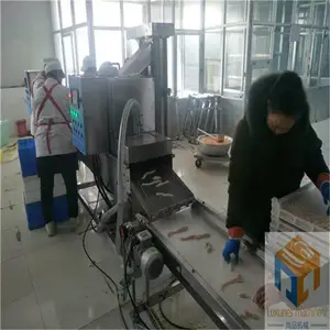 专业定制无骨鸡柳上糠机 鸡肉条裹面包糠设备 经济实惠品质***