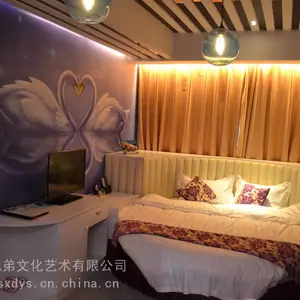 主题宾馆酒店名宿壁画彩绘场景布置墙绘制作