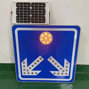 岔道口太阳能分道标,LED分道警示灯