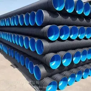 HDPE双壁聚乙烯波纹管 市政排水工程 承插胶圈连接