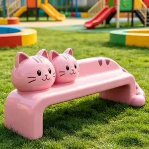 公园公共长椅 幼儿园趣味标识牌 金属材质 免费深化