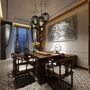 砼语直销中式复古风花砖餐厅厨房专用花砖防滑耐磨砼语手工花砖